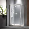 Devon Flow Corner Entry 100x80x195cm Clean Glass White Matt - Καμπίνες στο AFOI TOGIA