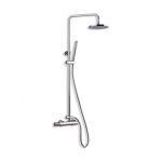 Eurorama Eletta Tecno Ρυθμιζόμενη Στήλη Ντουζ 76-137cm Chrome - Στήλες Ντουζ - Υδρομασάζ στο AFOI TOGIA