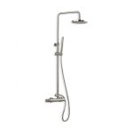 Eurorama Eletta Tecno Ρυθμιζόμενη Στήλη Ντουζ 76-137cm Inox - Στήλες Ντουζ - Υδρομασάζ στο AFOI TOGIA