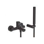 Eurorama Tonda 145210-400 Αναμεικτική Μπαταρία Μπανιέρας Πλήρες Σετ Μαύρη - Λουτρού στο AFOI TOGIA