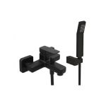 Eurorama Quadra 144210-400 Αναμεικτική Μπαταρία Μπανιέρας Πλήρες Σετ Μαύρη - Λουτρού στο AFOI TOGIA