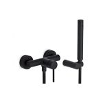 Eurorama Tonda 145150-400 Αναμεικτική Μπαταρία Ντουζιέρας Πλήρες Σετ Μαύρη - Λουτρού στο AFOI TOGIA