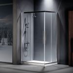 Devon Flow Corner Entry 100x80x195cm Clean Glass Chrome - Καμπίνες στο AFOI TOGIA