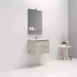 Πάγκος με Νιπτήρα Μελαμίνη 61x36x45cm Γκρι  Smile 061 - Έπιπλα στο AFOI TOGIA