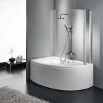 Devon Primus Plus DGC Διαχωριστικό Μπανιέρας με Ανοιγόμενη Πόρτα 120x140cm Κυρτό Clean Glass - Φύλλα Μπανιέρας στο AFOI TOGIA