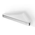 Geesa Frame Γωνιακή Επιτοίχια Ραφιέρα Μπάνιου Μεταλλική με 1 Ράφι White Matt - Σπογγοθήκες - Ραφιέρες στο AFOI TOGIA