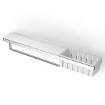 Geesa Frame Επιτοίχια Ραφιέρα Μπάνιου με 1 Ράφι White Matt - Σπογγοθήκες - Ραφιέρες στο AFOI TOGIA