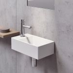 GSI Kube-X Επικαθήμενος Νιπτήρας Πορσελάνης 40x23cm Λευκός - Κρεμαστοί στο AFOI TOGIA