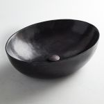 Fossil Malin Επικαθήμενος Νιπτήρας Πέτρινος 55x41cm Μαύρος - Επιτραπέζιοι στο AFOI TOGIA