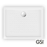 GSI Slim Ορθογώνια Πορσελάνινη Ντουζιέρα 100x70cm Λευκή - Ντουζιέρες  στο AFOI TOGIA