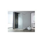 Devon Iwis Walk-In Διαχωριστικό Ντουζιέρας 97-99x200cm Clean Glass Gold Brushed - Καμπίνες στο AFOI TOGIA