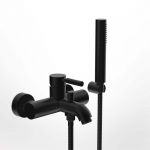 La Torre New Tech Αναμεικτική Μπαταρία Μπανιέρας Πλήρες Σετ Μαύρη - Λουτρού στο AFOI TOGIA