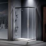 Devon Flow Corner Entry 90x90x195cm Clean Glass Chrome - Καμπίνες στο AFOI TOGIA