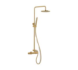 Eurorama Eletta Chester Ρυθμιζόμενη Στήλη Ντουζ 76-137cm Gold Brushed - Στήλες Ντουζ - Υδρομασάζ στο AFOI TOGIA