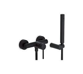 Eurorama Tonda 145150-400 Αναμεικτική Μπαταρία Ντουζιέρας Πλήρες Σετ Μαύρη - Λουτρού στο AFOI TOGIA