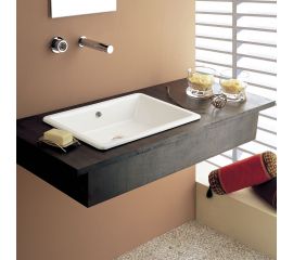 Scarabeo Gaia Ένθετος Νιπτήρας Πορσελάνης 56x39.5cm Λευκός - Ένθετοι στο AFOI TOGIA