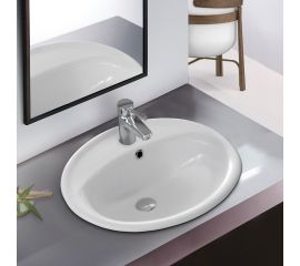 Serel Ένθετος Νιπτήρας Πορσελάνης 58x49cm Λευκός - Ένθετοι στο AFOI TOGIA