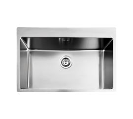 Fortinox Squadro 29075 Ένθετος Νεροχύτης Inox Σατινέ 76x50.5cm Ασημί - Inox στο AFOI TOGIA