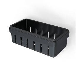 Geesa Frame  Black Matt Σπογγοθήκη-Μπουκαλοθήκη με Αφαιρούμενο Καλάθι - Σπογγοθήκες - Ραφιέρες στο AFOI TOGIA