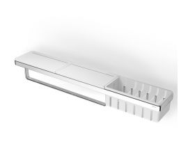 Geesa Frame Επιτοίχια Ραφιέρα Μπάνιου με 1 Ράφι White Matt - Σπογγοθήκες - Ραφιέρες στο AFOI TOGIA