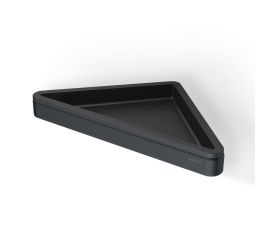 Geesa Frame Γωνιακή Επιτοίχια Ραφιέρα Μπάνιου  με 1 Ράφι  Black Matt - Σπογγοθήκες - Ραφιέρες στο AFOI TOGIA