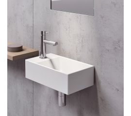 GSI Kube-X Επικαθήμενος Νιπτήρας Πορσελάνης 40x23cm Λευκός - Κρεμαστοί στο AFOI TOGIA