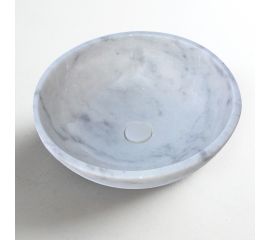 Fossil Molo Επικαθήμενος Νιπτήρας Πέτρινος 45x45cm Λευκός - Επιτραπέζιοι στο AFOI TOGIA