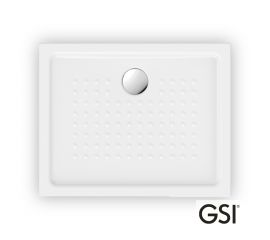GSI Slim  Ορθογώνια Πορσελάνινη Ντουζιέρα 72x90cm Λευκή - Ντουζιέρες  στο AFOI TOGIA