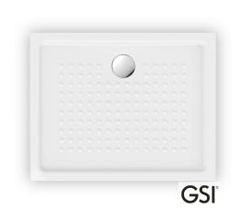 GSI Slim Ορθογώνια Πορσελάνινη Ντουζιέρα 100x70cm Λευκή - Ντουζιέρες  στο AFOI TOGIA
