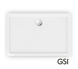 GSI Slim Ορθογώνια Πορσελάνινη Ντουζιέρα 120x80cm Λευκή - Ντουζιέρες  στο AFOI TOGIA