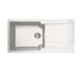 Duralit  Ένθετος Νεροχύτης από Συνθετικό Γρανίτη 100x50cm Bianco Artico - Γρανίτες στο AFOI TOGIA