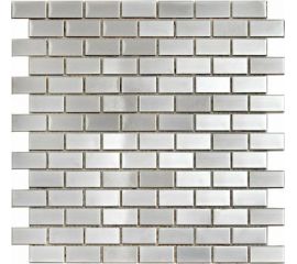 Γυάλινη Ψηφίδα Glass Mosaic D14 (Metal Silver) 26,5x29,8 - Μπάνιο στο AFOI TOGIA