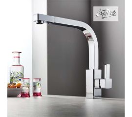 La Torre Java Countertop Kitchen Faucet with Shower and Spiral Silver - Kitchen στο AFOI TOGIA