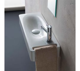 Scarabeo Hung Επιτοίχιος Κρεμαστός Νιπτήρας Πορσελάνης 50x22cm Λευκός - Κρεμαστοί στο AFOI TOGIA