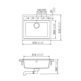 Schock Cristadur Mono Ένθετος Νεροχύτης από Συνθετικό Γρανίτη Μ83.8xΠ53cm Polaris - Γρανίτες στο AFOI TOGIA
