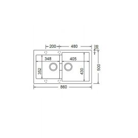 Schock Cristalite Manhattan Ένθετος Νεροχύτης από Συνθετικό Γρανίτη Μ86xΠ50cm Croma - Γρανίτες στο AFOI TOGIA