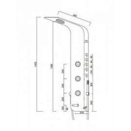Icos Lete Στήλη Υδρομασάζ 140cm - Στήλες Ντουζ - Υδρομασάζ στο AFOI TOGIA