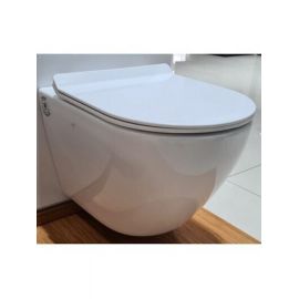 Siamp Fit 325 Hanging Basin with Slim Cover Duroplast Soft Close White - Basins στο AFOI TOGIA