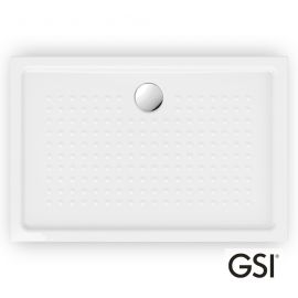 GSI Slim Ορθογώνια Πορσελάνινη Ντουζιέρα 120x70cm Λευκή - Ντουζιέρες  στο AFOI TOGIA