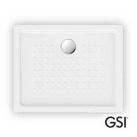 GSI Slim  Ορθογώνια Πορσελάνινη Ντουζιέρα 72x90cm Λευκή - Ντουζιέρες  στο AFOI TOGIA