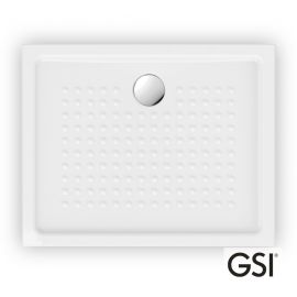 GSI Slim Ορθογώνια Πορσελάνινη Ντουζιέρα 100x70cm Λευκή - Ντουζιέρες  στο AFOI TOGIA