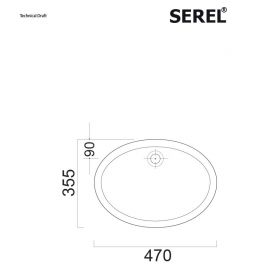 Serel 0551 Undermount Porcelain Washbasin 47x35.5cm White - Subordinates στο AFOI TOGIA