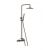 Eurorama Eletta Tecno Ρυθμιζόμενη Στήλη Ντουζ 76-137cm Black Brushed - Στήλες Ντουζ - Υδρομασάζ στο AFOI TOGIA