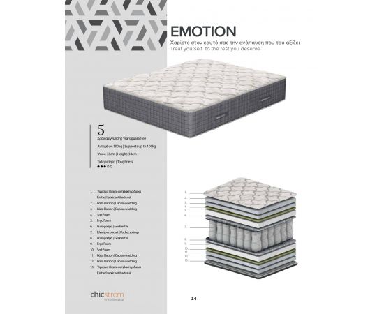 ​Chic Strom RELIEF EMOTION - Στρώματα Ύπνου στο AFOI TOGIA