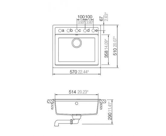 Schock Cristadur Mono Ένθετος Νεροχύτης από Συνθετικό Γρανίτη Μ83.8xΠ53cm Polaris - Γρανίτες στο AFOI TOGIA