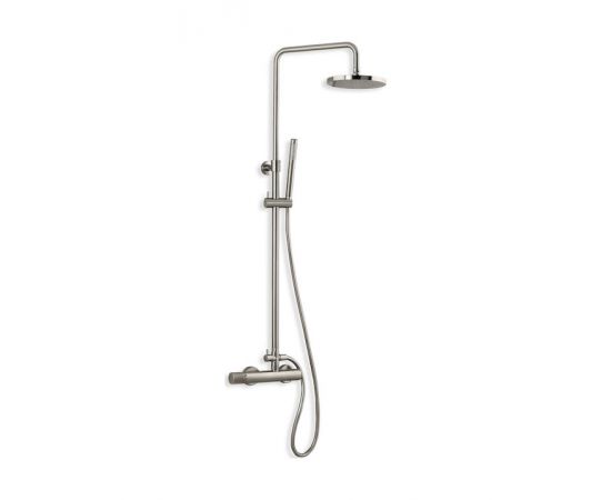Eurorama Eletta Tecno Ρυθμιζόμενη Στήλη Ντουζ 76-137cm Inox - Στήλες Ντουζ - Υδρομασάζ στο AFOI TOGIA