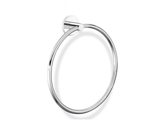 Sanco Twist Κρίκος Μπάνιου Μονός με Βίδες Ασημί A03-14309 - Κρίκοι για Πετσέτες στο AFOI TOGIA