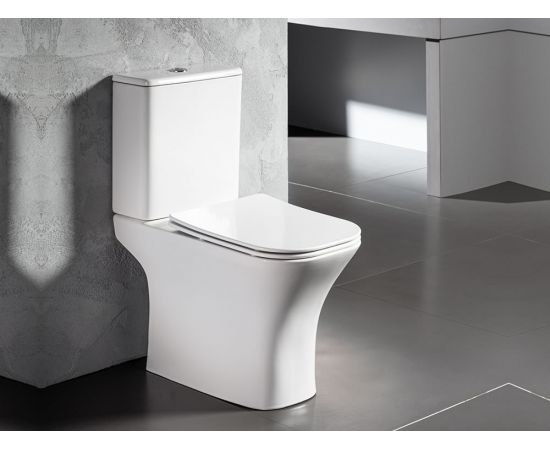 Λεκάνη δαπέδου Verona Square της Design Ceramica Σιφόνι Πίσω - Λεκάνες στο AFOI TOGIA