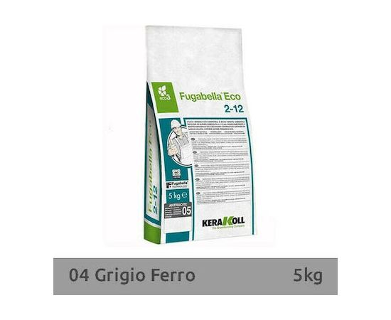 Kerakoll Fugabella Eco 2-12mm Αρμόστοκος 04 Grigio Ferro 5kg - Στόκοι στο AFOI TOGIA