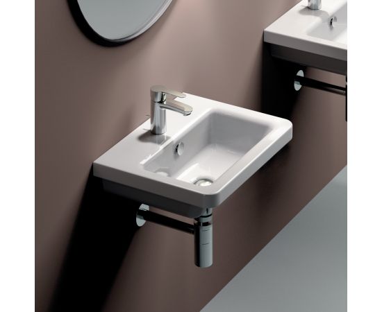 Bianco Ceramica City Επικαθήμενος Νιπτήρας Πορσελάνης 50x40cm Λευκός - Κρεμαστοί στο AFOI TOGIA